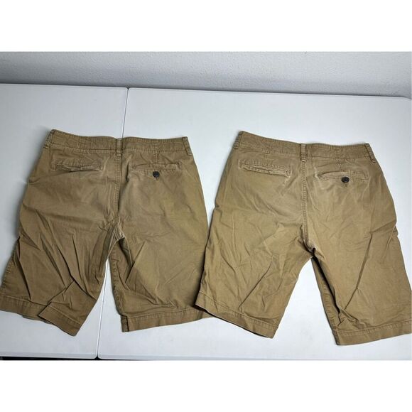Aeropostale Mens Shorts Lot of 2 Size 30 Brown Bermuda Flat Front Chino - Picture 10 of 13